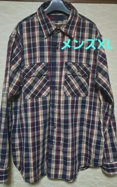 《EDWIN》 美品チェック柄シャツ(XL)