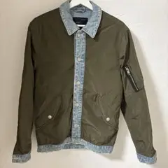 ZARA MAN オリーブグリーン ミリタリーデニムジャケット Sサイズ