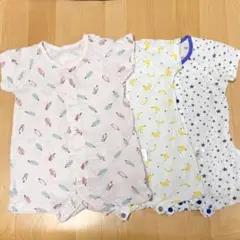 ベルメゾン コットンメッシュショートオール 3枚セット 70