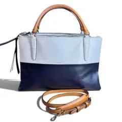 상태좋음 COACH 2way ハンドバッグ A4 バイカラー ビジネス 3層