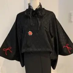 大正ロマン　昭和レトロ　アンティーク　羽織り　着物　道行　和洋折衷　リメイク