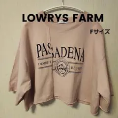 LOWRYS FARM 　半袖 Tシャツ　ショート丈　 ピンク　Fサイズ