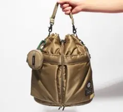 限定　PORTERコーヒービーンシェイプ　2WAYツールバッグ　ラテベージュ