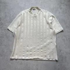 新品 未使用 タグ付き ソフトハイフン レース ビッグ Tシャツ 花柄 