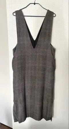 美品　1er Arround issementグレンチェックジャンパースカート