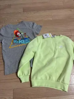 NIKE ナイキイエロー スウェット Tシャツ 2枚130 140新品　キッズのサムネイル