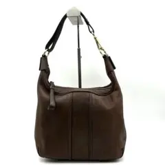 コーチ ショルダーバッグ ワンショルダー ダークブラウン シグネチャー レザー