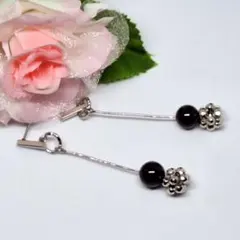 天然石＊オニキス＊ピアス＊イヤリング＊おしゃれ＊サージカルステンレス