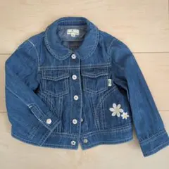 組曲 KUMIKYOKU デニムジャケット Gジャン 花柄刺繍 90cm