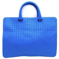 極美品 BOTTEGA VENETA ショルダーストラップ付き 2way ブルー - メルカリ