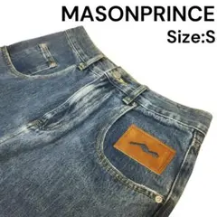 MASONPRINCE ワイドストレートシルエット ハイウエスト デニムパンツ