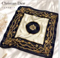 Christian Dior シルク100% スカーフ チェーン ドット柄 - メルカリ