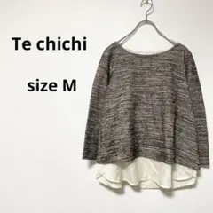 Te chichi 長袖カットソー トップス 重ね着風 ブラウス ボートネックのサムネイル
