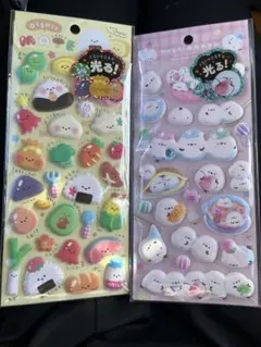 ［正規品】光る！もっちもちシール　シマエナガ　2点セット　クーリア