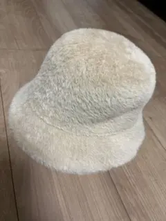 Willfullyクリーム色 ファー バケットハット