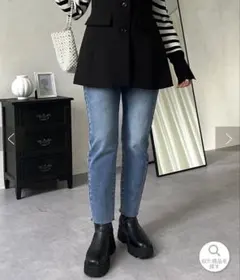 テーパードデニムパンツ　PMサイズ