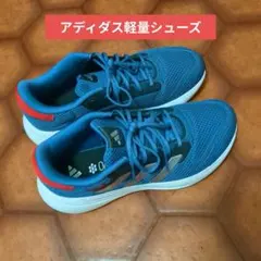 アディダス青のメッシュスニーカー Ortholite