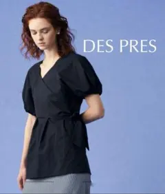 22SS 美品！DES PRESデプレ　タイプライターカシュクールブラウスのサムネイル