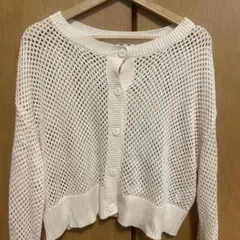 RETRO GIRL透かし編みニットトップス