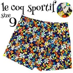 【GOLFウェア】極美品 le coq sportif ショートパンツ 花 総柄