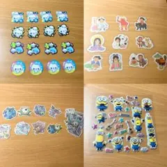 キャラクターシール　4種セット あわわちゃん　昔話　モンスターズインク　ミニオン