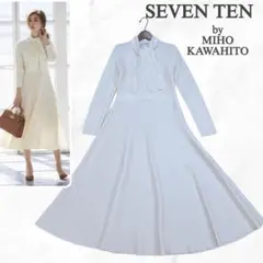 ※専用　SEVEN TEN ♡セブンテン　ミホカワヒト新品 ドットワンピース(ホワイト) - seventen