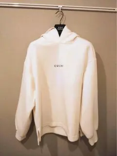 CULLNI ホワイト フード付きパーカー