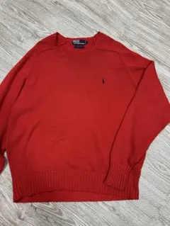Polo by Ralph Lauren レッドニットセーター