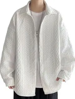 カーディガン/メンズ 秋 カジュアルゆったり 無地 おしゃれ 大きいサイズL