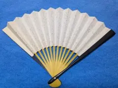 表千家　扇子　歴代花押集　 白地 金散らし　6.5寸(19.7cm)のサムネイル