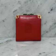90s vintage CARVEN 二つ折り財布 がま口 レッド 赤 OLD