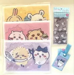 ちいかわ　はちわれ　クリアファイル3枚、トラベルタグ、クリアケース　セット