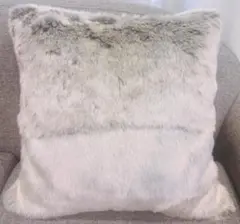 【タグ付き未使用】Francfranc クッションカバー ファー グレー