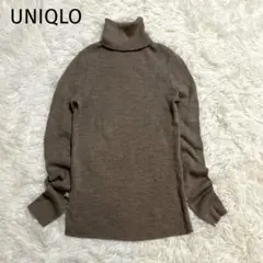 ＊UNIQLO＊ユニクロ【L】エクストラファインメリノリブタートルネックセーター