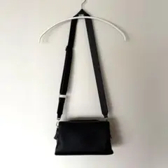 【MELROSE claire】 フラップトップショルダーバッグ 黒