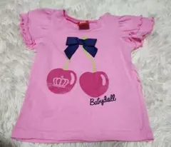 BABYDOLL ピンク さくらんぼ Tシャツのサムネイル