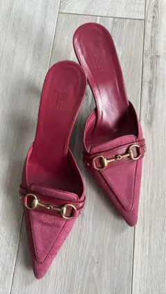 GUCCI ♡ 赤 ポインテッドトゥ ミュール 35.5