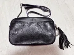 COACHコーチ アクセサリーポーチ ティーローズ レザー フラワー 24957 