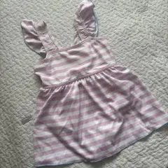 100㎝　女の子用ワンピース水着 ピンクストライプ