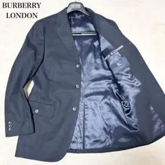 美品　バーバリーロンドン　最高級人工皮革　テーラードジャケット　ヘリンボーン