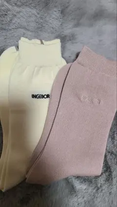 INGEBORG ロゴ刺繍ソックスセット