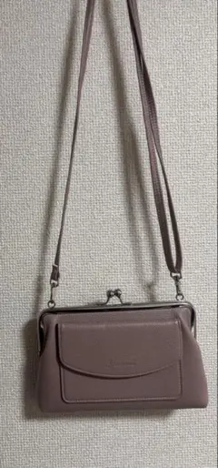 がま口ショルダーバッグ ピンク