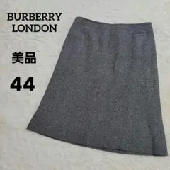 美品 バーバリーロンドン 上品ツイード風 大きいサイズ グレー系 44のサムネイル