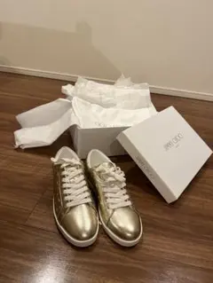 JIMMY CHOO ゴールド スニーカー