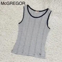 【マックレガー】タンクトップボーダー　M レース　レイヤード　シンプルのサムネイル