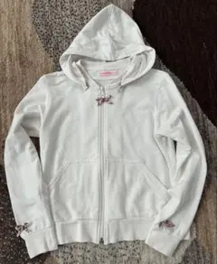 familiar ファミリア パーカー 160 白 上品　リボン付