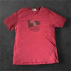 CROCODILE Vネック Tシャツ レッド メンズのサムネイル