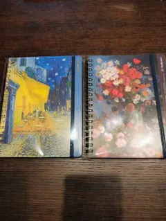 ロルバーン ポケット付きメモ L 大ゴッホ展 夜のカフェテラス 野の花とバラのサムネイル
