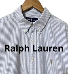 ラルフローレン YARMOUTH BDシャツ 長袖 ストライプ 刺繍ロゴ XL