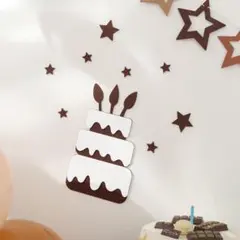 誕生日 バースデー ケーキ 不織布 レターバナー ウォールデコ 飾り 祝い 記念